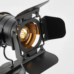 Lindby downlight Tilen, 1 lyskilde, svart, metall, 38 cm