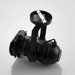 Lindby downlight Tilen, 1 lyskilde, svart, metall, 38 cm