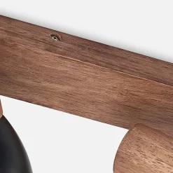 Lindby downlight Tonja, 3 lyskilder, 55 cm, tre, stål