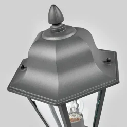 Lindby Edana sokkellampe, 52 cm, antrasitt, E27, IP44