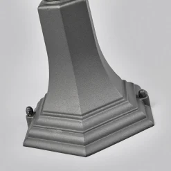 Lindby Edana sokkellampe, 52 cm, antrasitt, E27, IP44