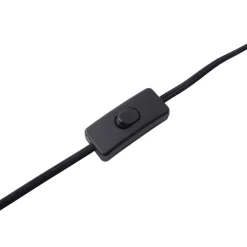 Lindby Ediz bordlampe, svart, tre, 25 cm høy, E27