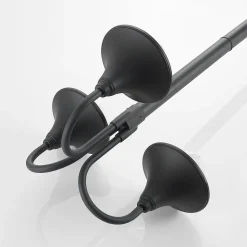 Lindby Edric lyktestolpe, høyde 215 cm, antrasitt, aluminium