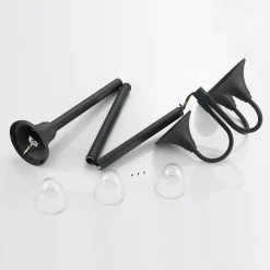 Lindby Edric lyktestolpe, høyde 215 cm, antrasitt, aluminium