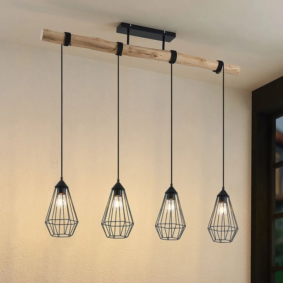 Lindby Elainy pendellampe med burskjermer 4 lysk