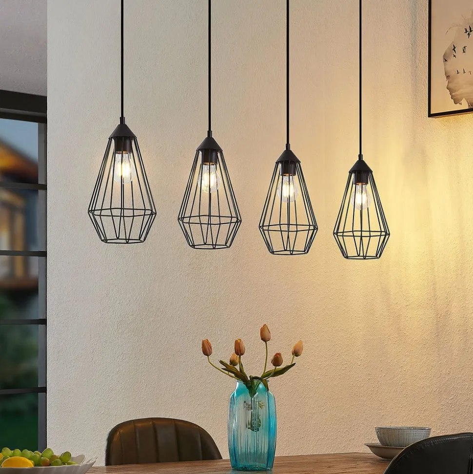 Lindby Elainy pendellampe med burskjermer 4 lysk