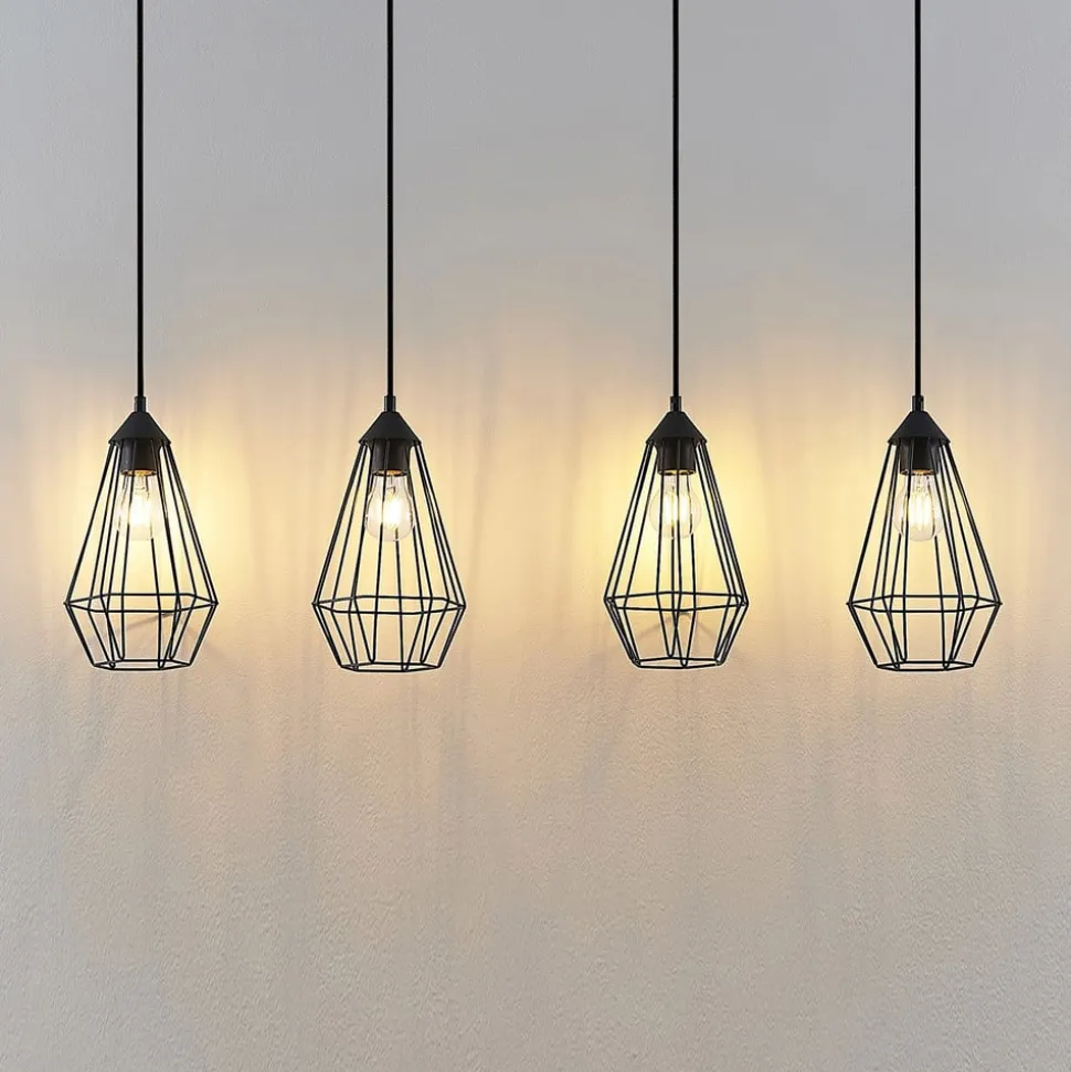 Lindby Elainy pendellampe med burskjermer 4 lysk