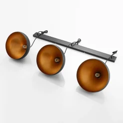 Lindby Elamira pendellampe, svart, metall, 133 cm, 3 lyskilder.