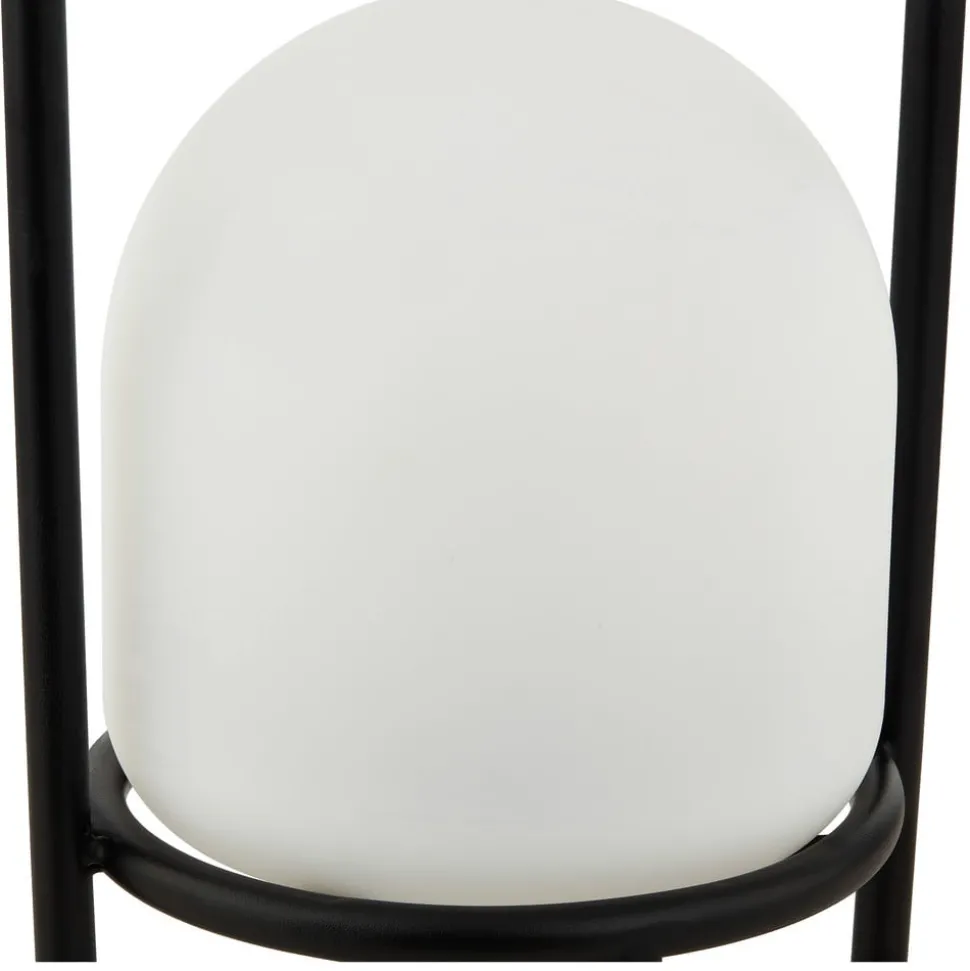 Lindby Eleia LED terrasselampe, svart, metall, oppladbart batteri