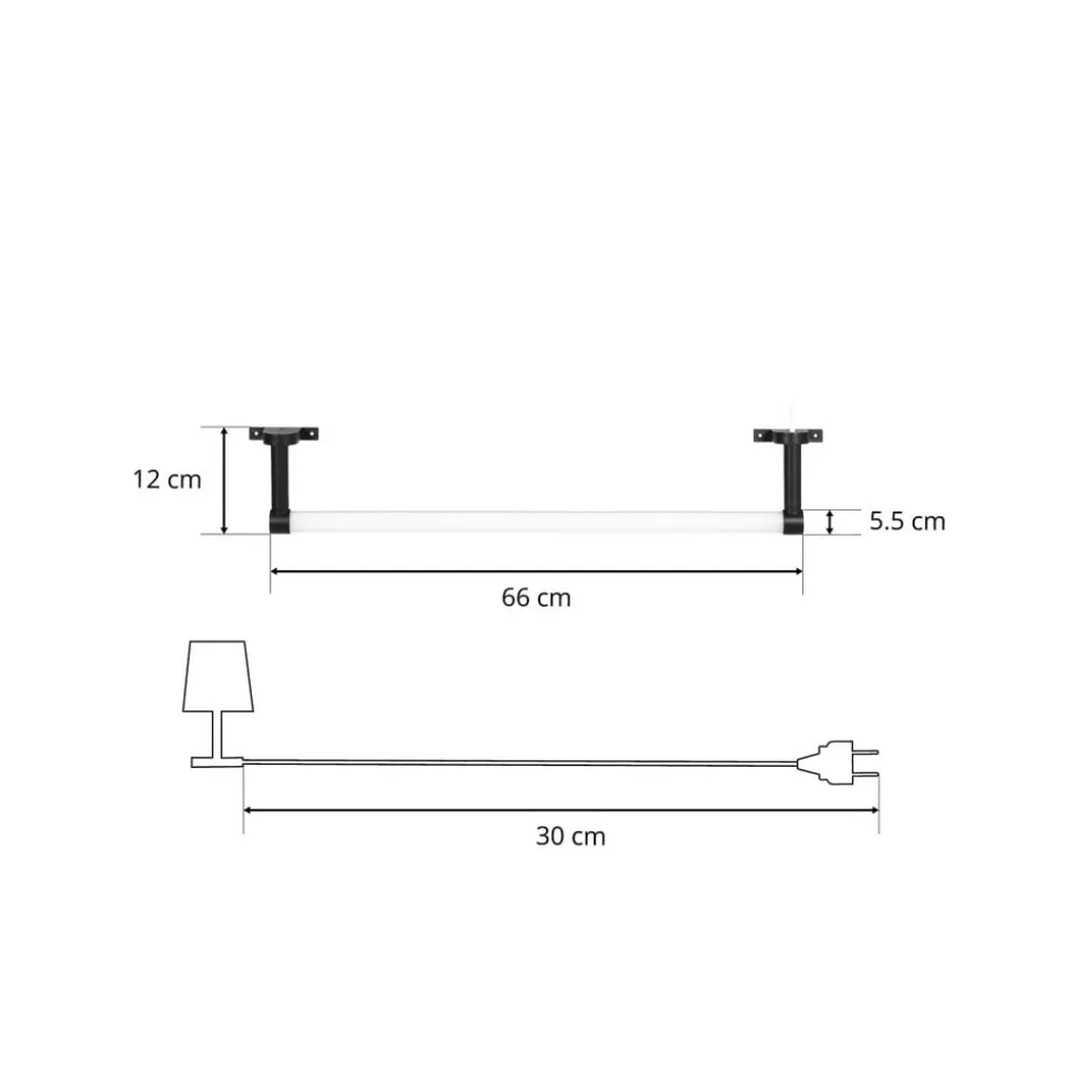 Lindby Eleri LED-speillampe, svart