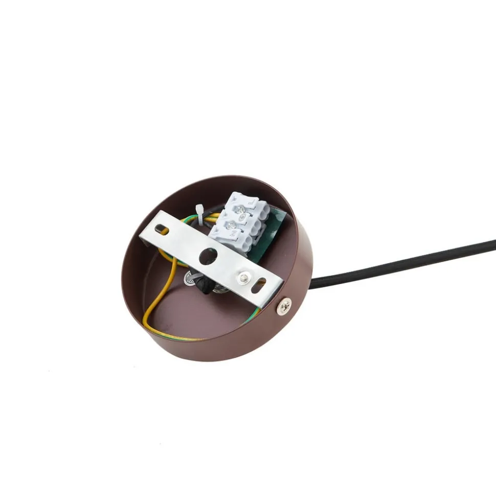 Lindby Elorri hengelampe, brun, metall, Ø 38 cm