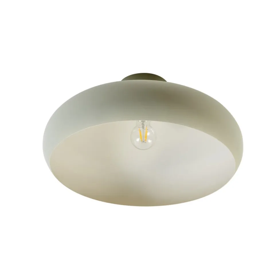 Lindby Elover taklampe, lysegrønn, Ø 45 cm, jern