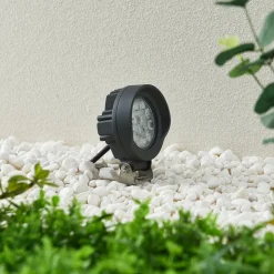 Lindby Emar LED-spot med jordspyd i mørkegrå