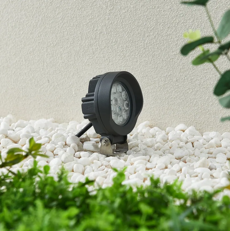 Lindby Emar LED-spot med jordspyd i mørkegrå