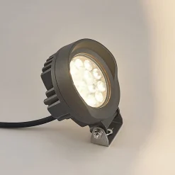 Lindby Emar LED-spot med jordspyd i mørkegrå