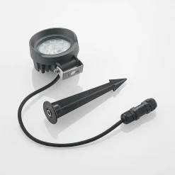 Lindby Emar LED-spot med jordspyd i mørkegrå