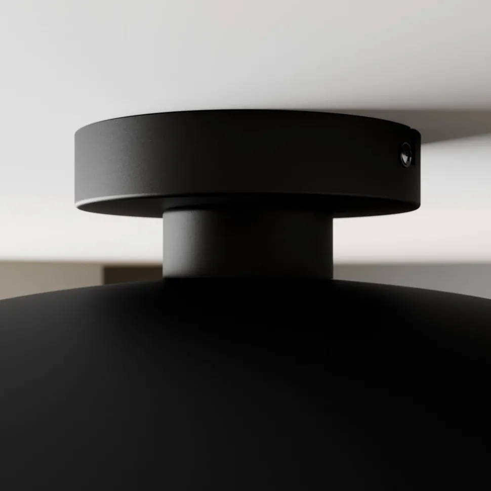 Lindby Emilienne taklampe, svart/gull, metall, Ø 60 cm