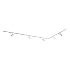 Lindby 1-fase skinnesystem Linaro, GU10, hvit, 5 lyskilder