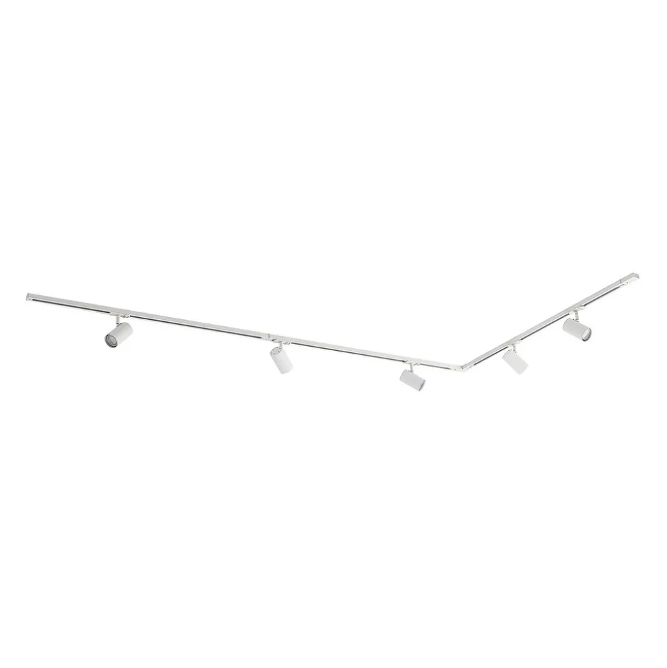 Lindby 1-fase skinnesystem Linaro, GU10, hvit, 5 lyskilder