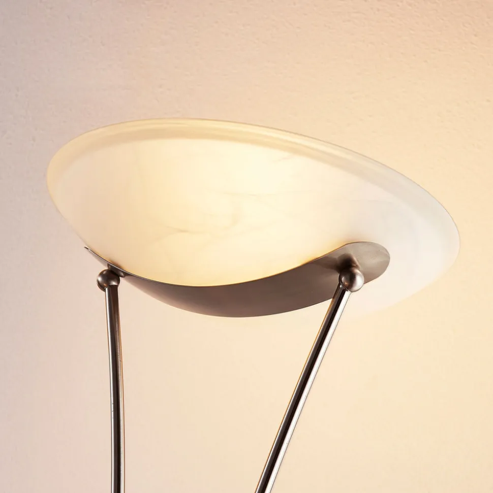 Lindby Felicia uplight med leselampe, nikkel