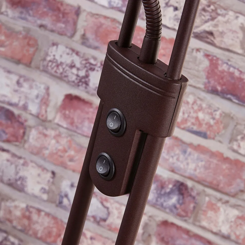 Lindby Felicia uplight med leselampe, rust