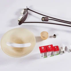 Lindby Felicia uplight med leselampe, rust