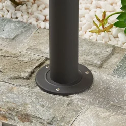 Lindby Filimon sokkellampe, 50 cm, antrasitt, IP44, E27