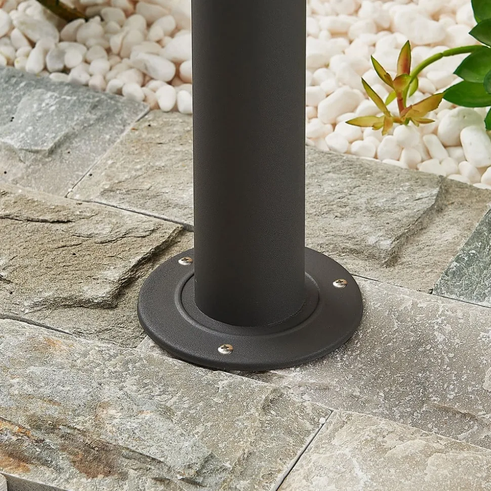 Lindby Filimon sokkellampe, 50 cm, antrasitt, IP44, E27