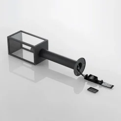 Lindby Filimon sokkellampe, 50 cm, antrasitt, IP44, E27