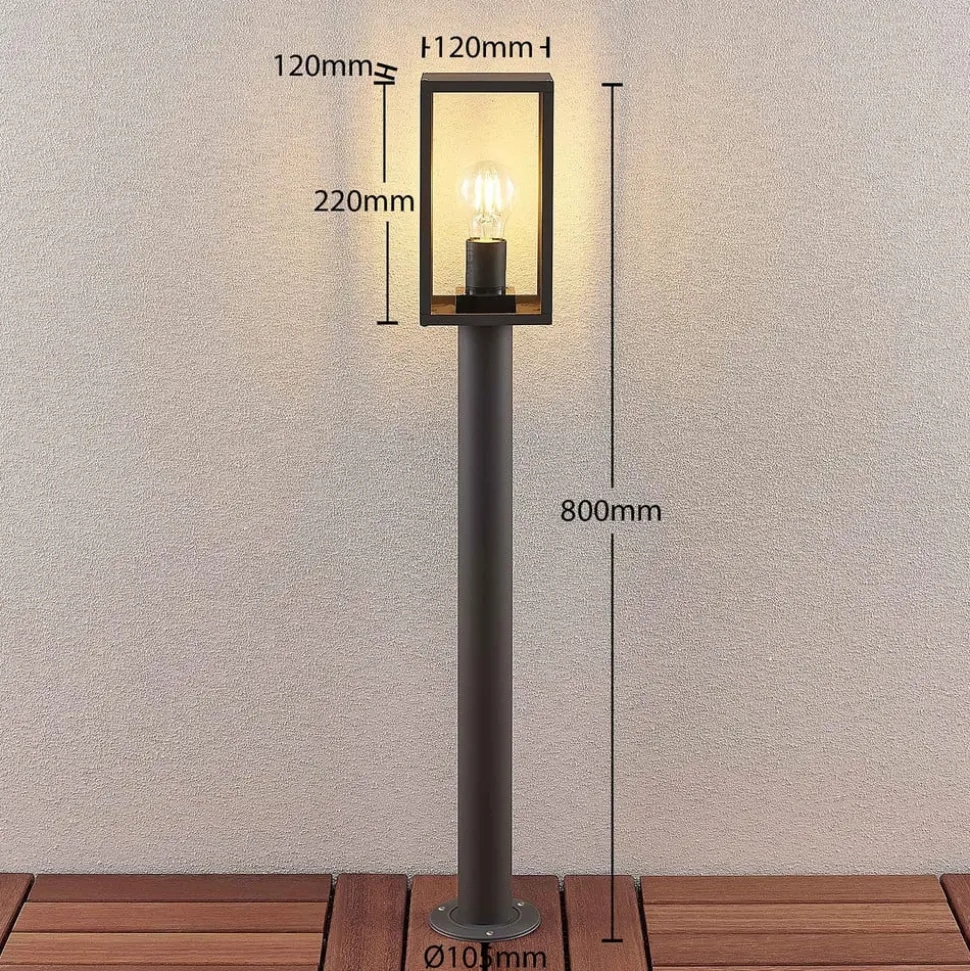 Lindby Filimon veilampe, 80 cm, antrasitt, IP44, E27