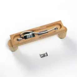 Lindby Filiz spotlight, 2 lyskilder, 27 cm, tre, betong, E14