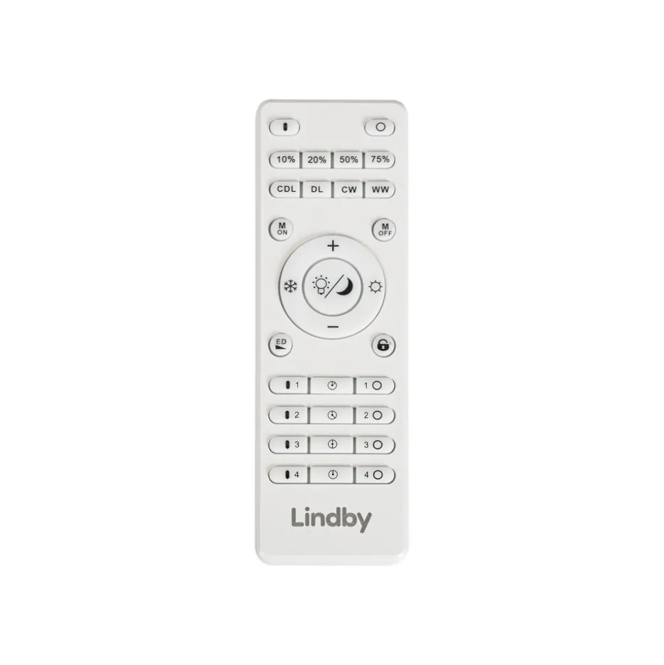 Lindby fjernkontroll Lumaro, hvit, lengde 14 cm