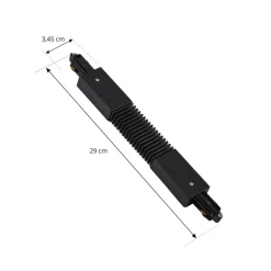 Lindby Flex-kontakt Linaro, svart, 1-fase system