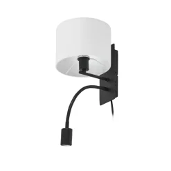Lindby Florens vegglampe, svart, LED-leselampe, 23,5 cm