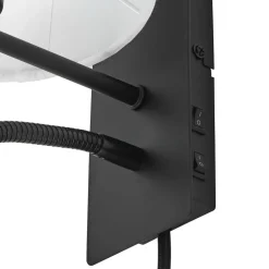 Lindby Florens vegglampe, svart, LED-leselampe, 23,5 cm