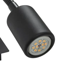 Lindby Florens vegglampe, svart, LED-leselampe, 23,5 cm