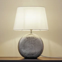 Lindby Florentino bordlampe, 49 cm, keramikk, tekstil