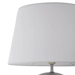 Lindby Florentino bordlampe, 49 cm, keramikk, tekstil