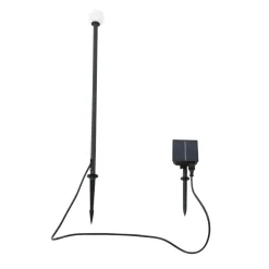 Lindby Freydis LED-solcellelampe, svart, aluminium, 2 000 K