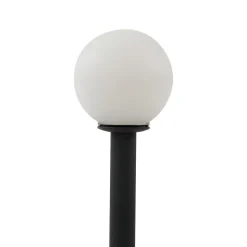 Lindby Freydis LED-solcellelampe, svart, aluminium, 2 000 K