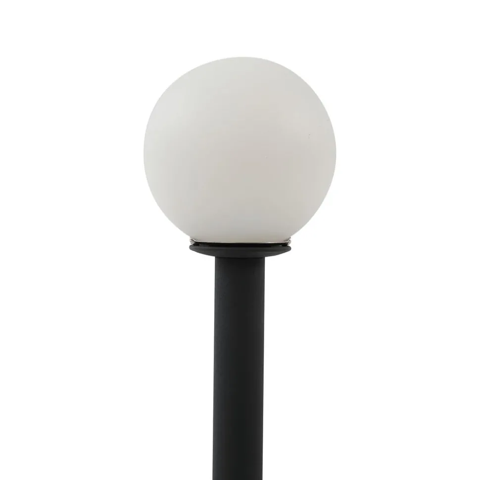 Lindby Freydis LED-solcellelampe, svart, aluminium, 2 000 K