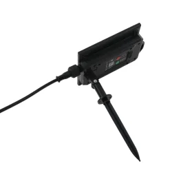 Lindby Freydis LED-solcellelampe, svart, aluminium, 2 000 K