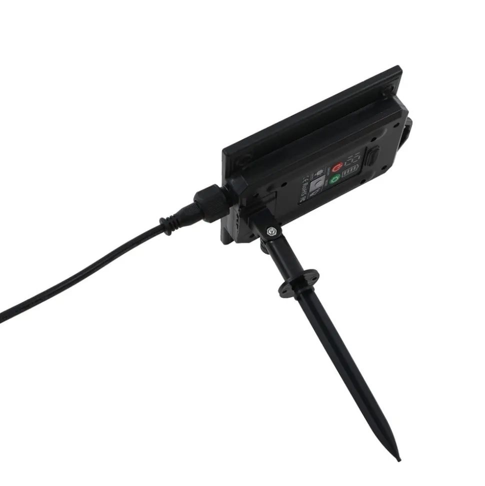 Lindby Freydis LED-solcellelampe, svart, aluminium, 2 000 K