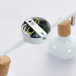 Lindby Fridolin downlight, 160 cm, 6 lyskilder, hvit, metall