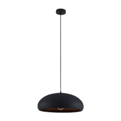 Lindby Gerwina pendellampe, svart/gull, metall, 40 cm, E27