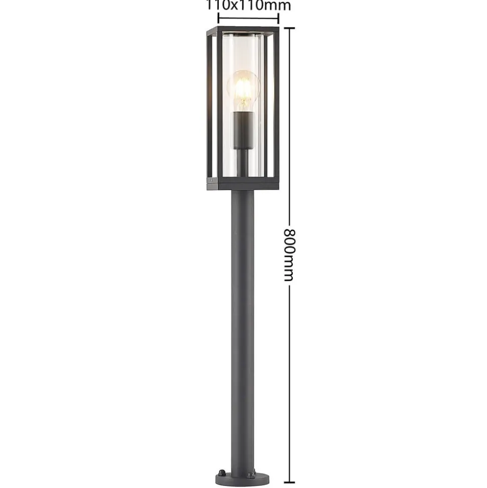 Lindby Giavanna veilampe, 80 cm, antrasitt, IP44, E27