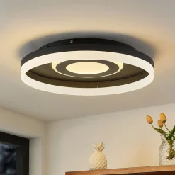 Lindby Gulda LED-taklampe, RBGW, svart