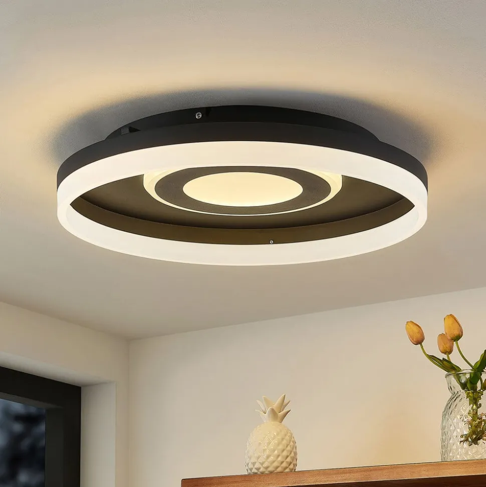 Lindby Gulda LED-taklampe, RBGW, svart