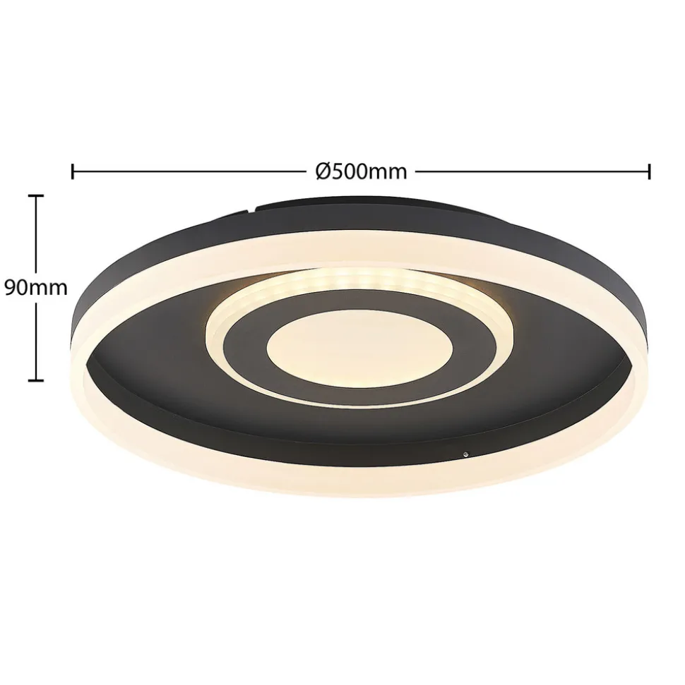Lindby Gulda LED-taklampe, RBGW, svart