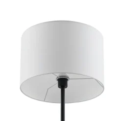 Lindby Gulvlampe Aovan, svart, hyller, USB-port
